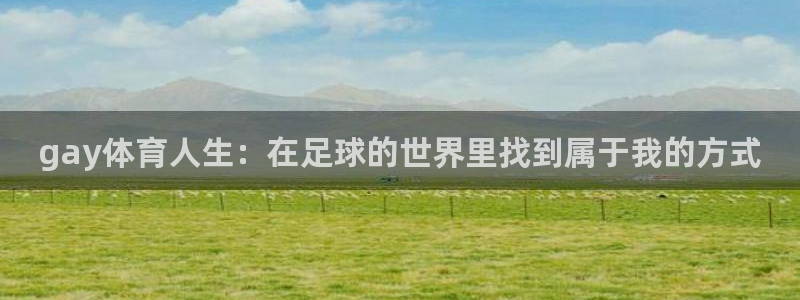 gay体育人生：在足球的世界里找到属于我的方式
